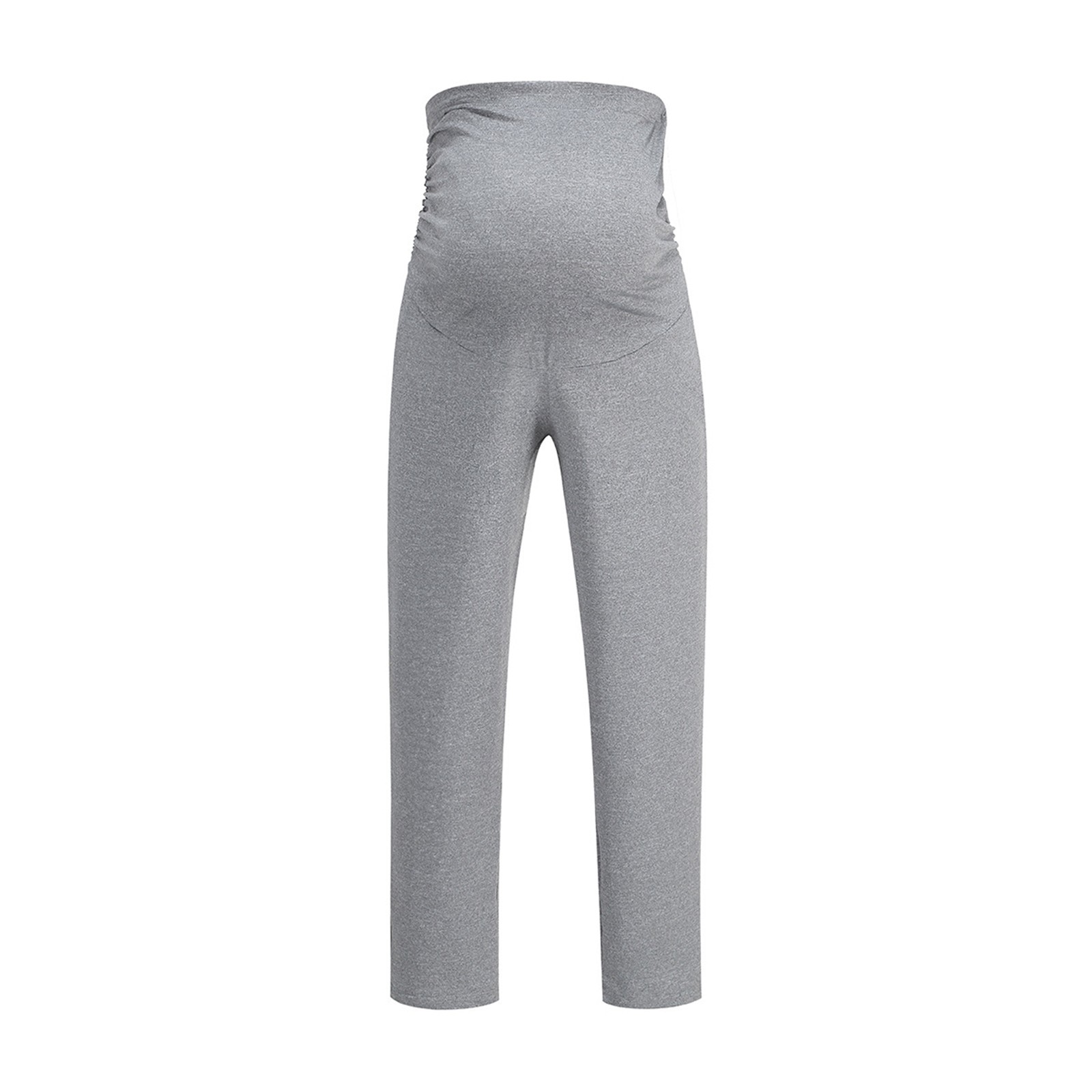 thumbnail image 4 of Pantalones rectos premamá para mujer: ajuste elástico y cómodo, color liso, lavables a máquina, aptos para el día a día/el trabajo, tallas S-XXL, 4 of 8
